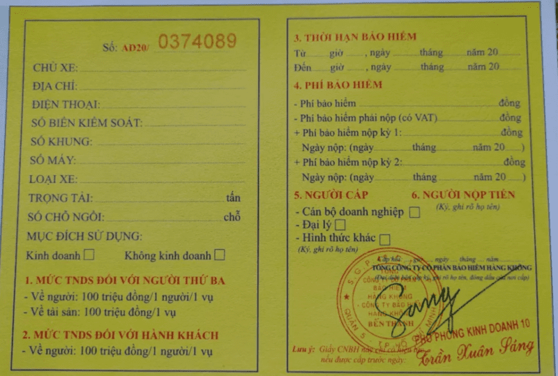 Bảo hiểm bắt buộc xe ô tô Bảo hiểm bắt buộc xe ô tô